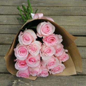 Букет из нежно-розовых роз