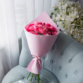 Букет из кустовых роз Сильва Пинк Букет из кустовых роз Сильва Пинк